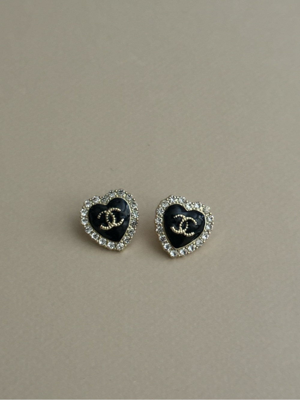 Chanel heart earrings
